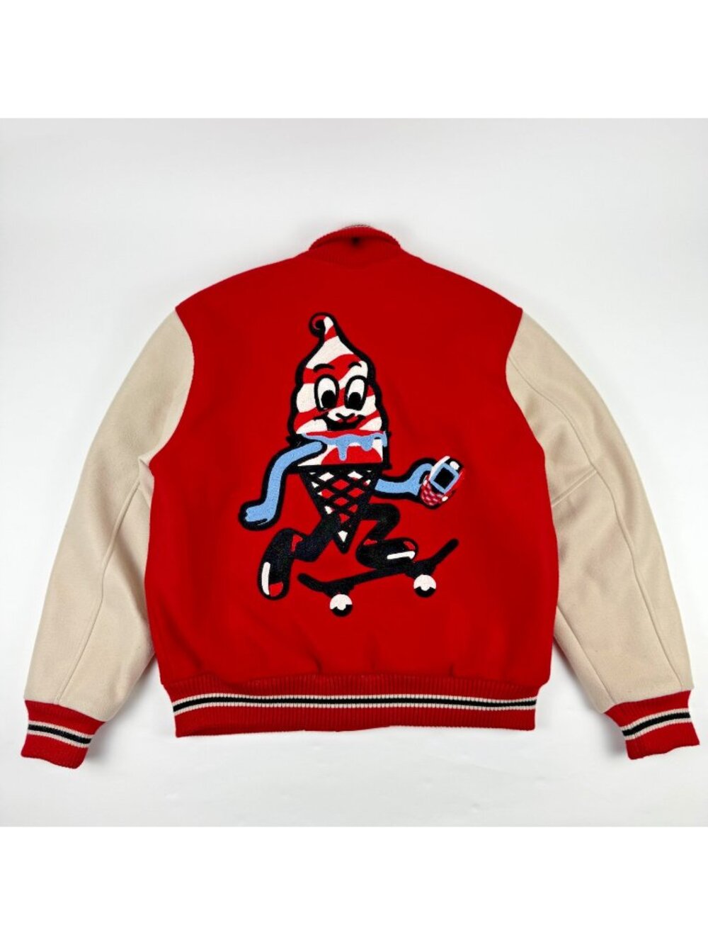 Billionaire Boys Club Europe Icecream Skate Cone Varsity Jacket Mens Size Large
